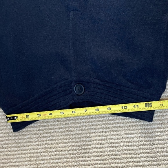 Navy High Waist Cashmere Carpenter Pant from NAKEDCASHMERE - Picture 10 of 11